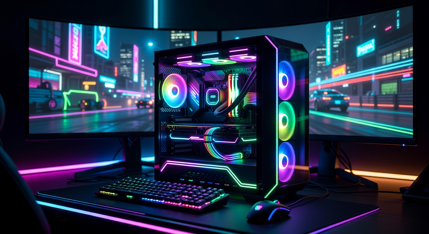 High Performance RGB Gaming PC Setup